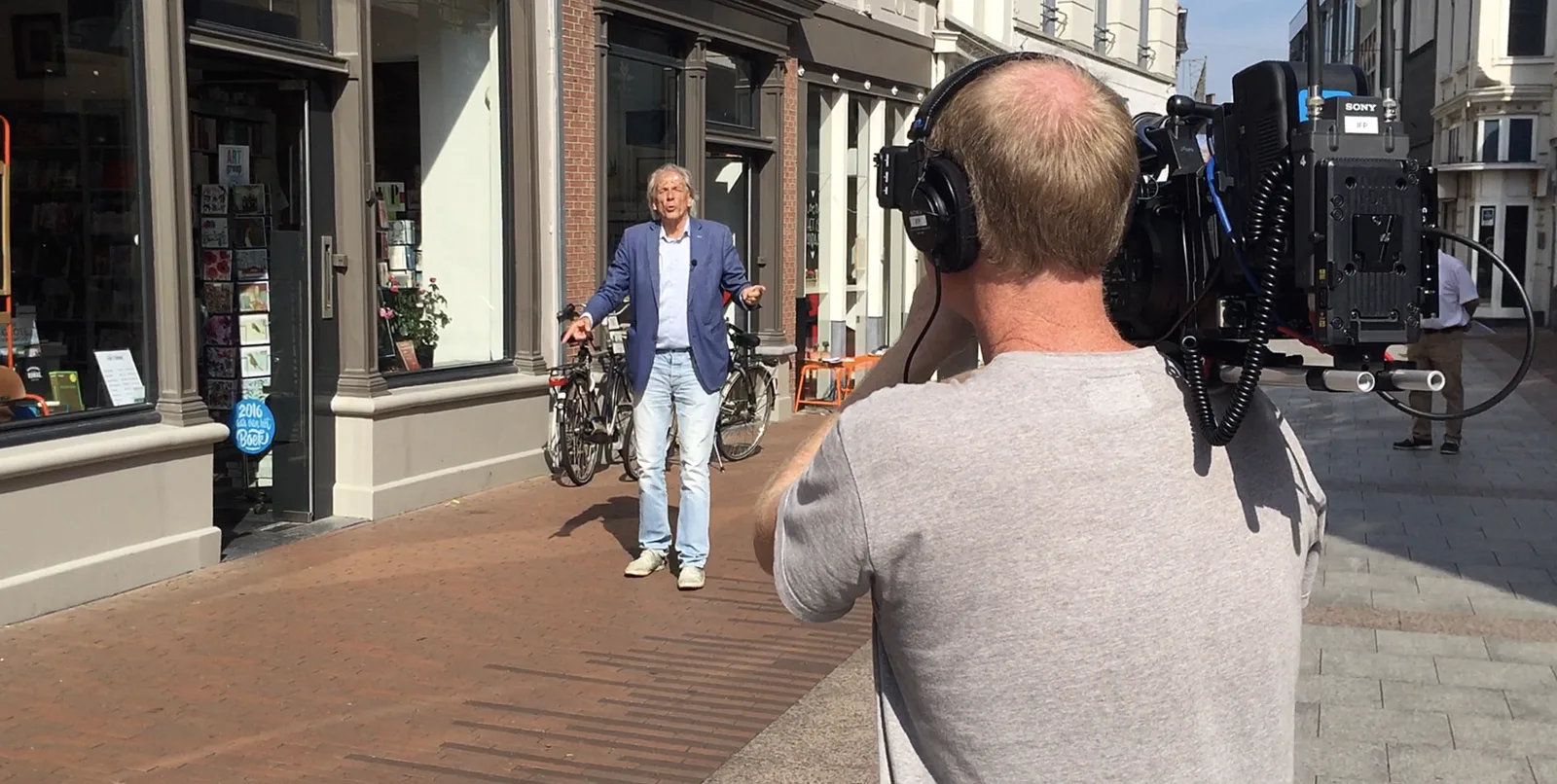 Opnames voor De Bossche Tijdmachine op locatie